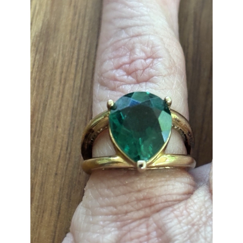 Ross Simons Sterling Silver Green Spinel Ring Size 4.75 - Picture 8 of 9